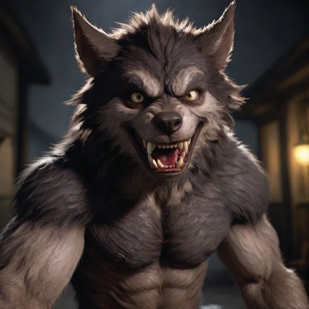 aihappy cute seductive werewolf first person