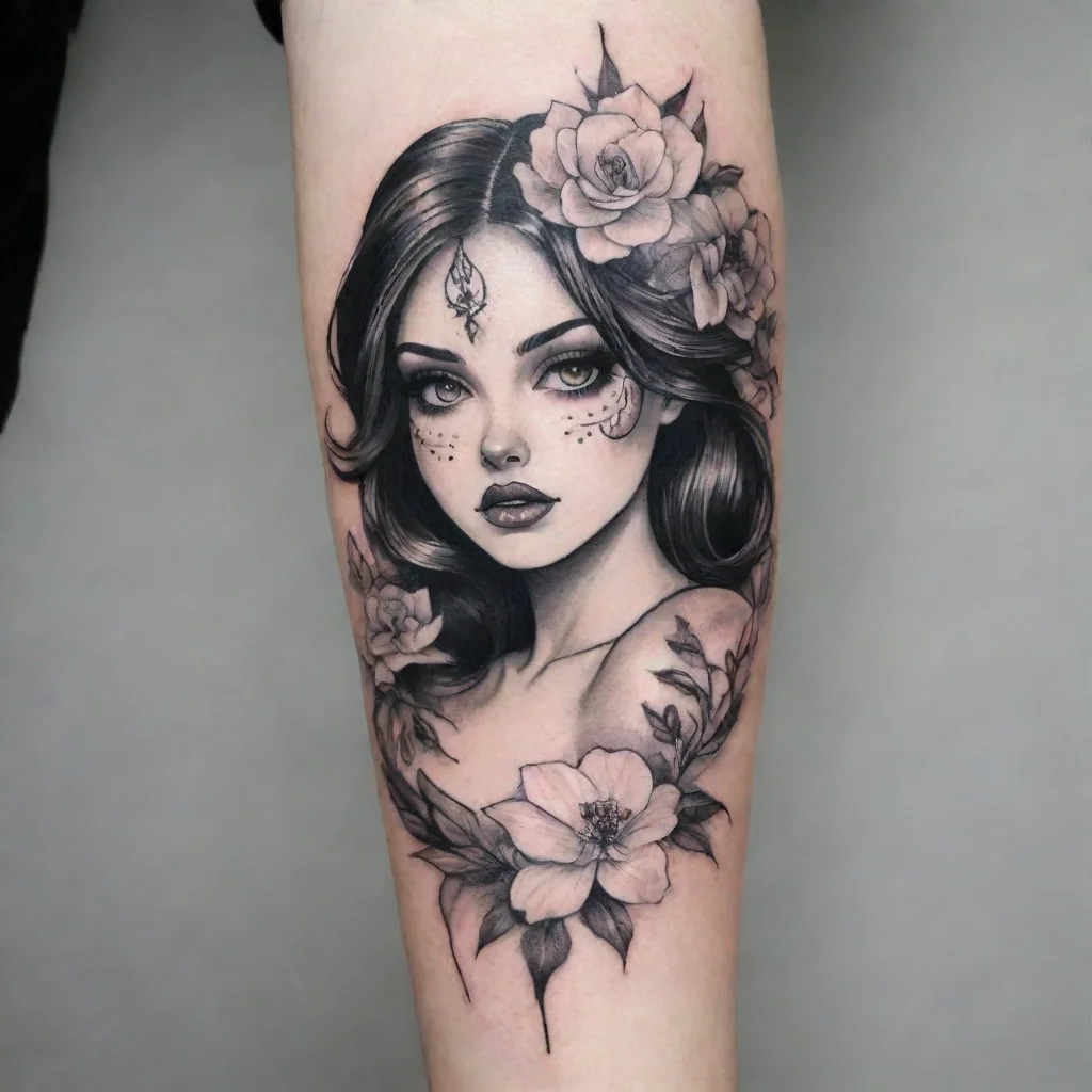 aiher artstation fine line black and white tattoo