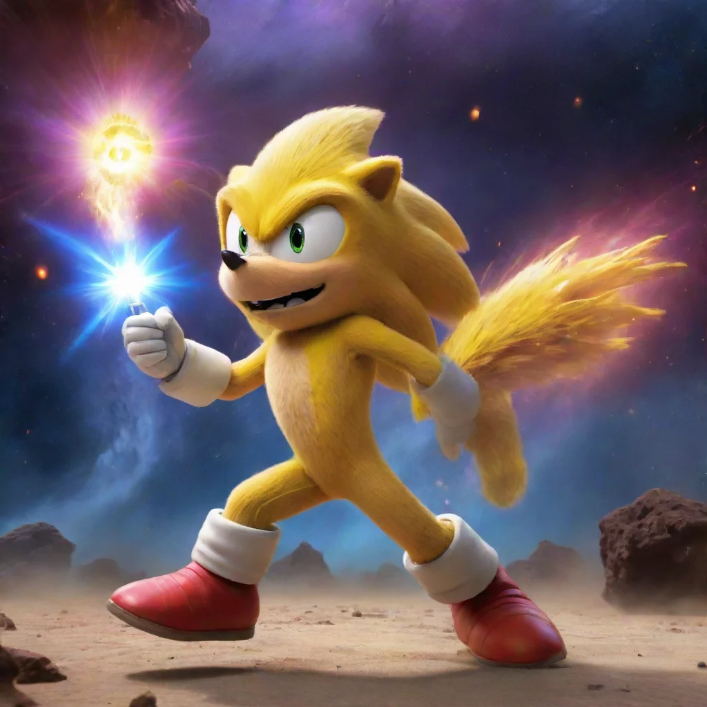 aihigh contrast a priest cult leader fighting a yellow sonic the hedgehog in a nebula hd 4