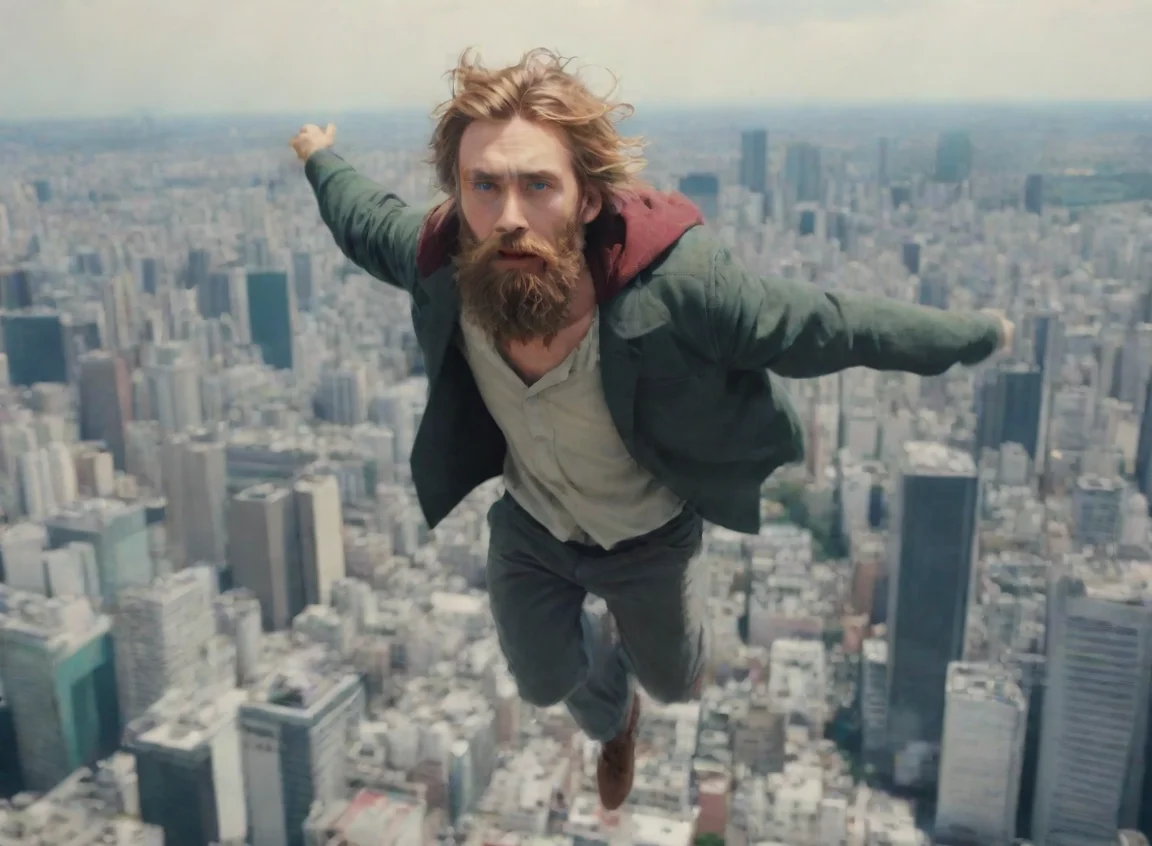 aihigh contrast a young bearded swedish hobo man flying over tokyo anime style hd 4 landscape43