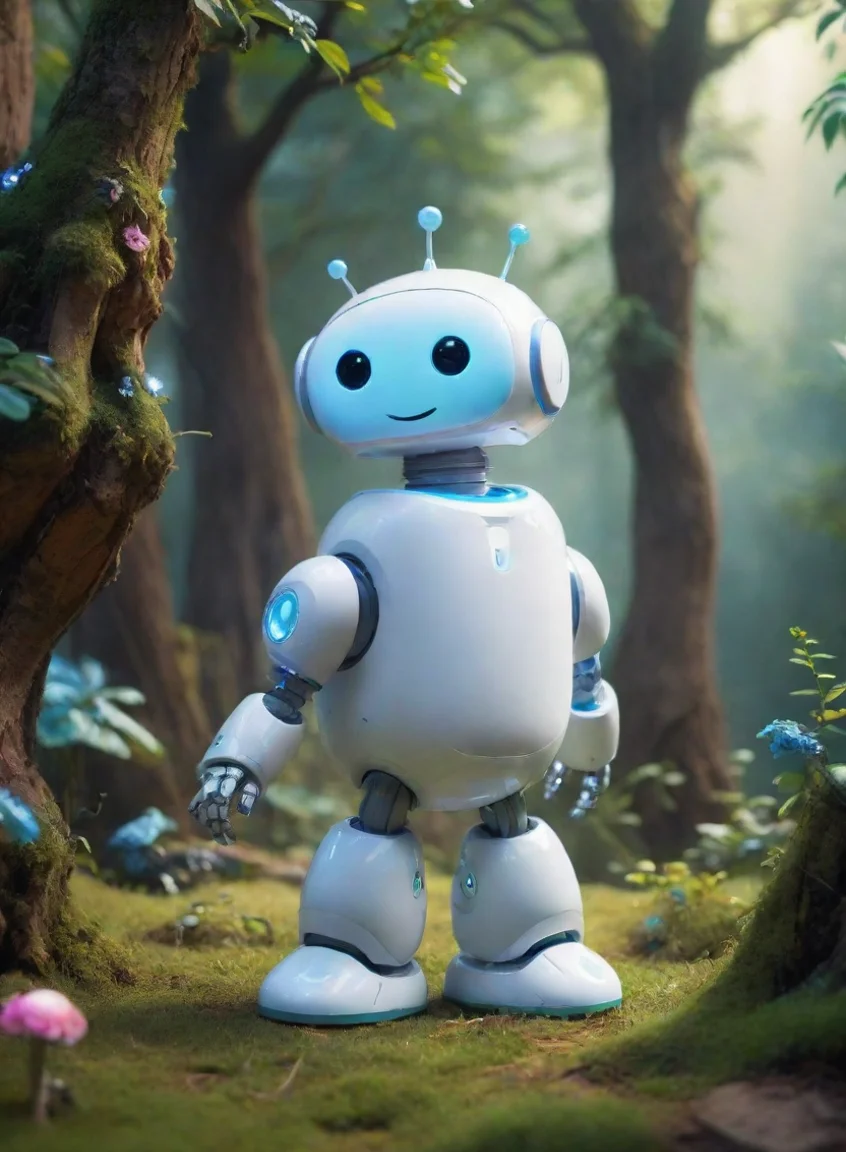 aihigh contrast ai robot helper happy amazing wonderland robotics futuristic fun enchanting environment 4 portrait43