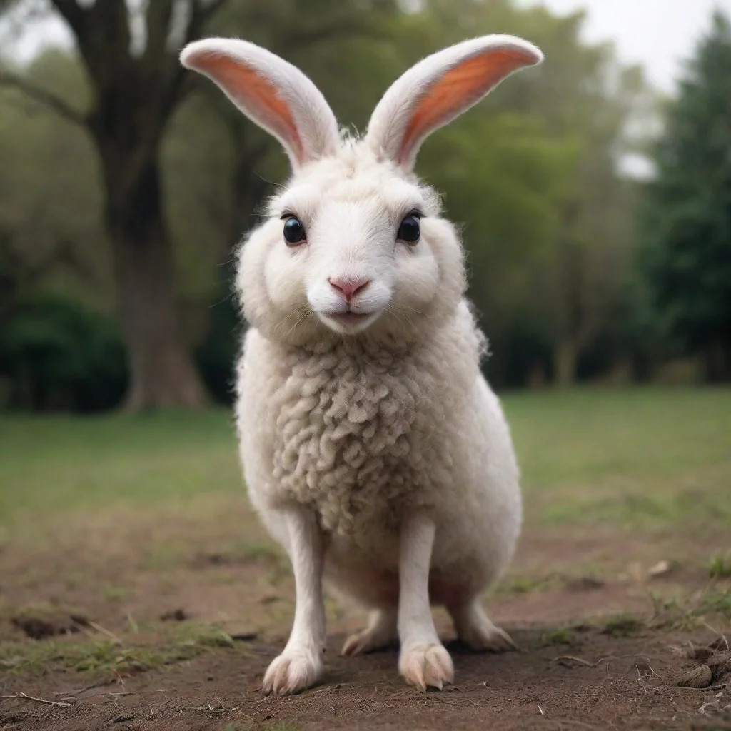 high contrast alien anthropomorphic sheep rabbit 4