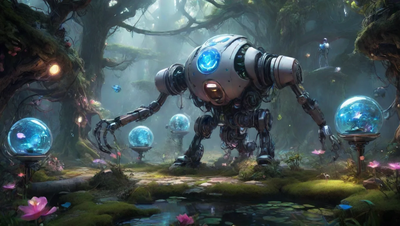 aihigh contrast amazing wonderland robotics futuristic fun enchanting environment 4 widescreen