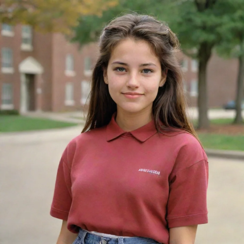 aihigh contrast american female student 90s 4