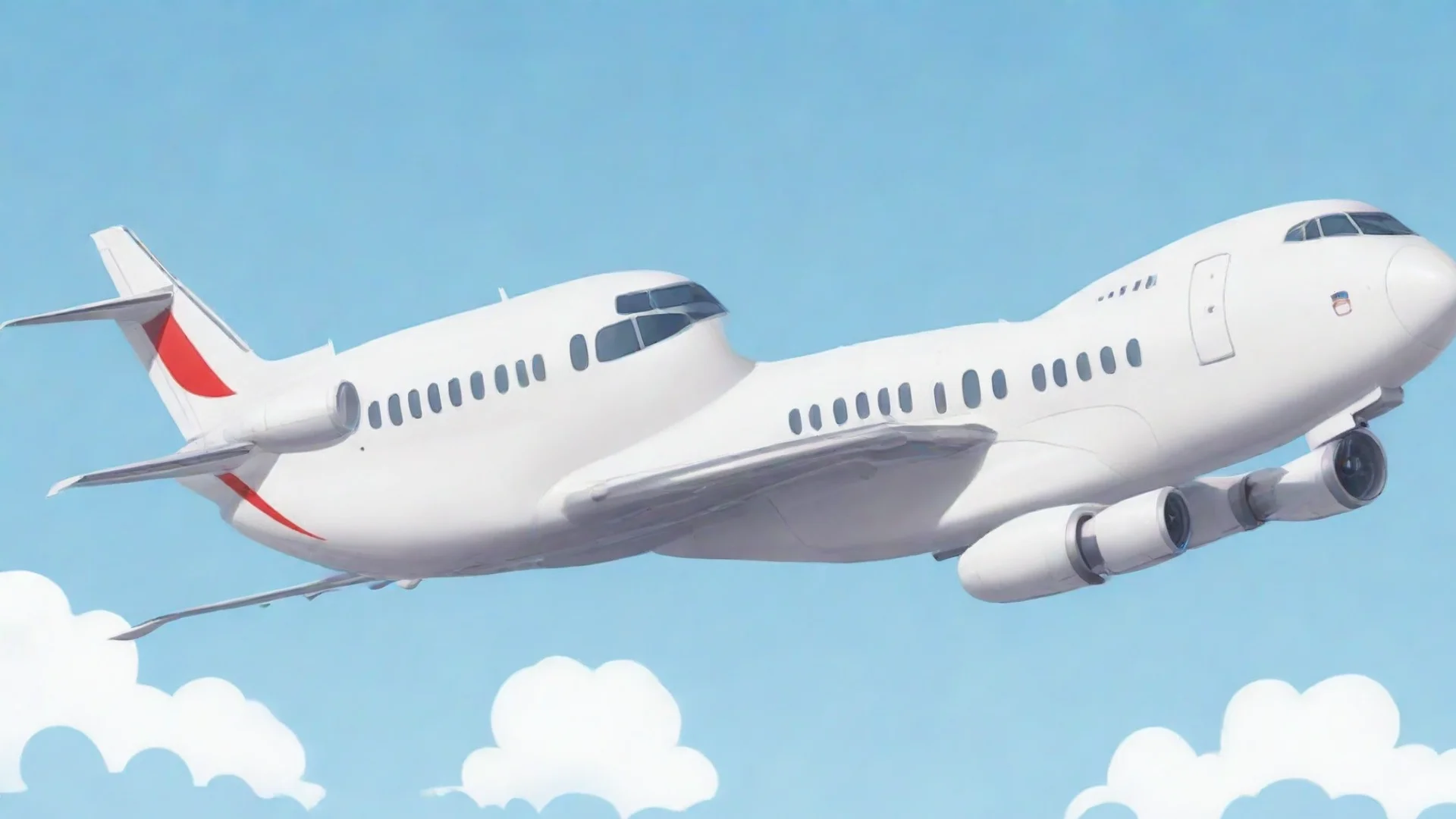aihigh contrast an image of a commercial aeroplane in a cartoon style 4 hdwidescreen