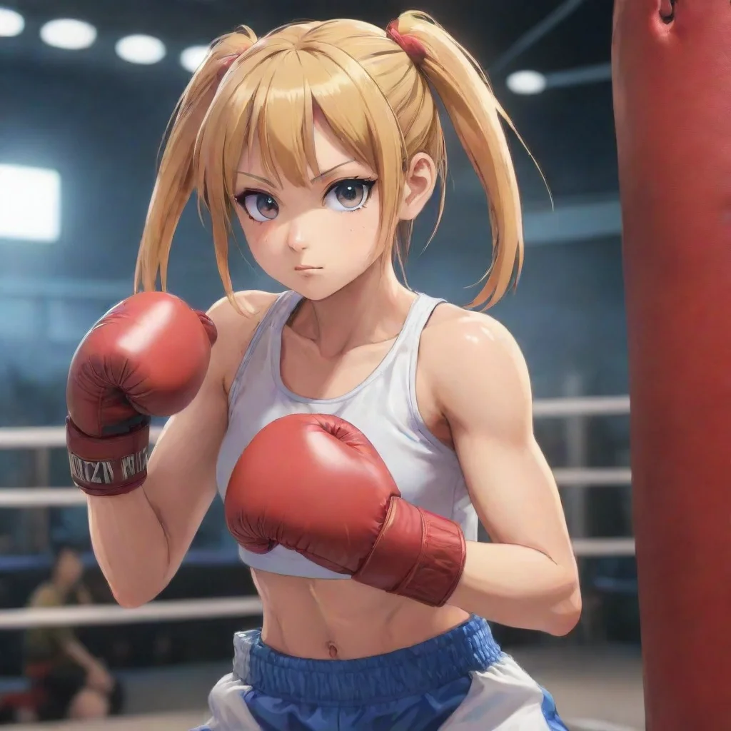 high contrast anime boxing girl 4