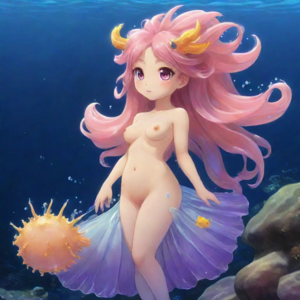 aihigh contrast anime girl nudibranch 4