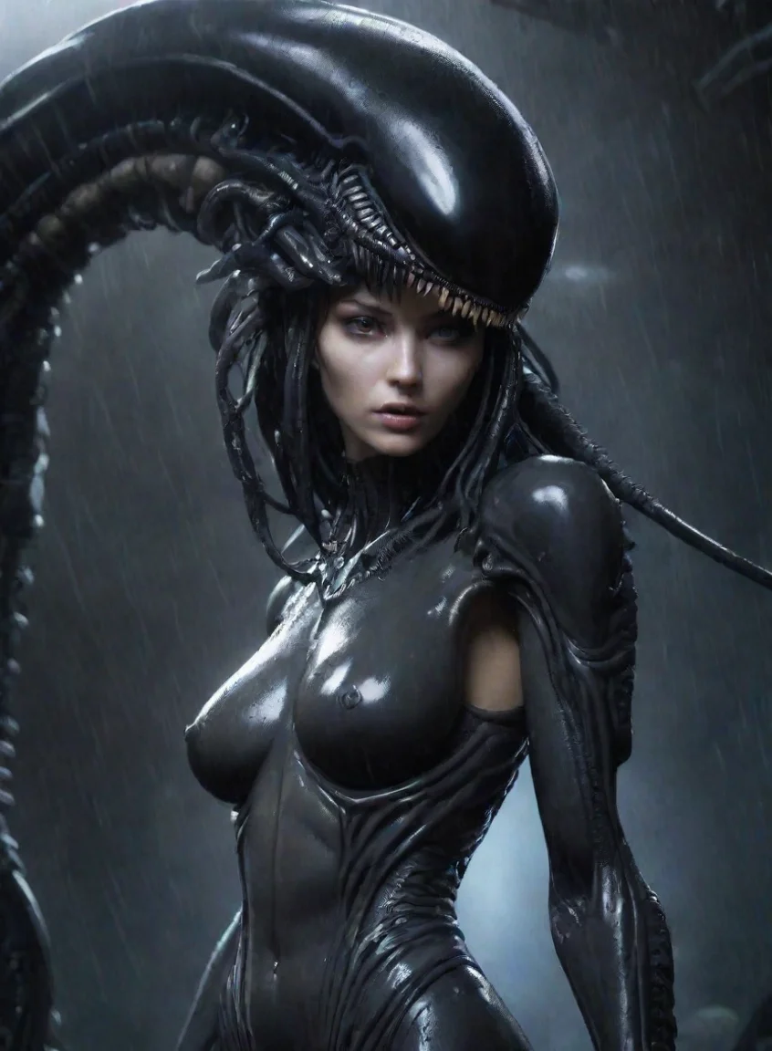aihigh contrast anime seductive rainha xenomorph 4 portrait43
