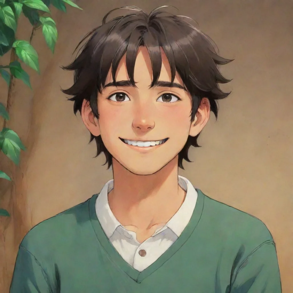 aihigh contrast anime spanish male kind smile ghibli art nice 4