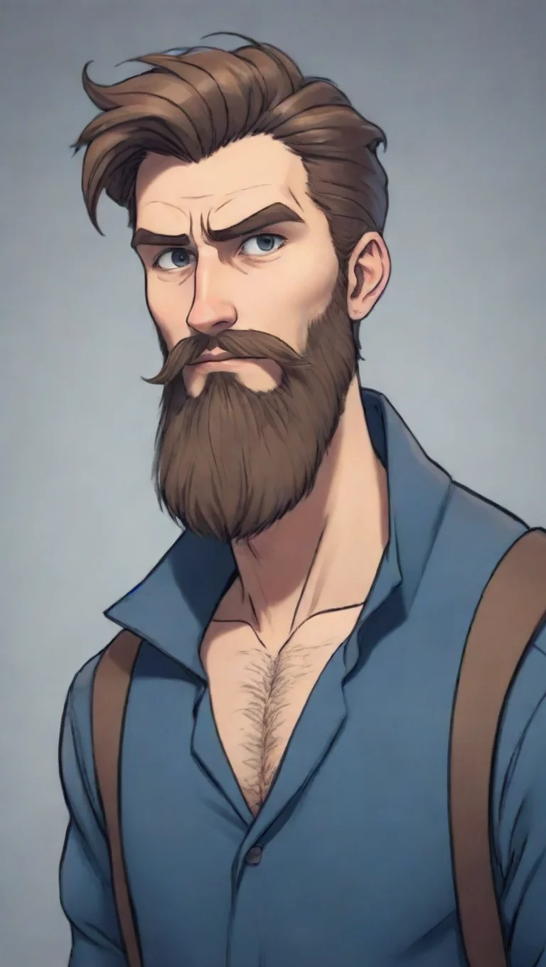 aihigh contrast anime style cartoon young bearded swedish superhero hobo man 4 tall