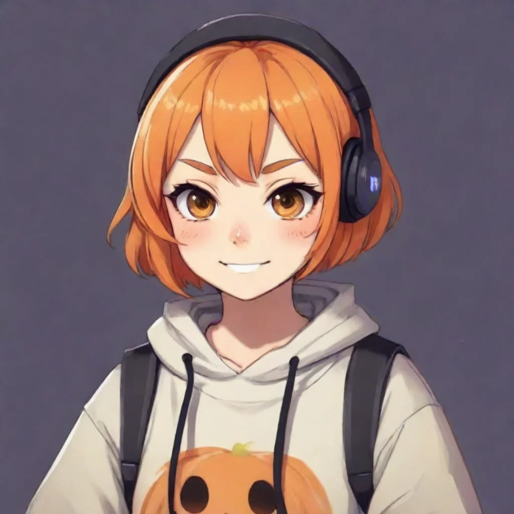 aihigh contrast anime version of twitch streamer pumpkihead 4
