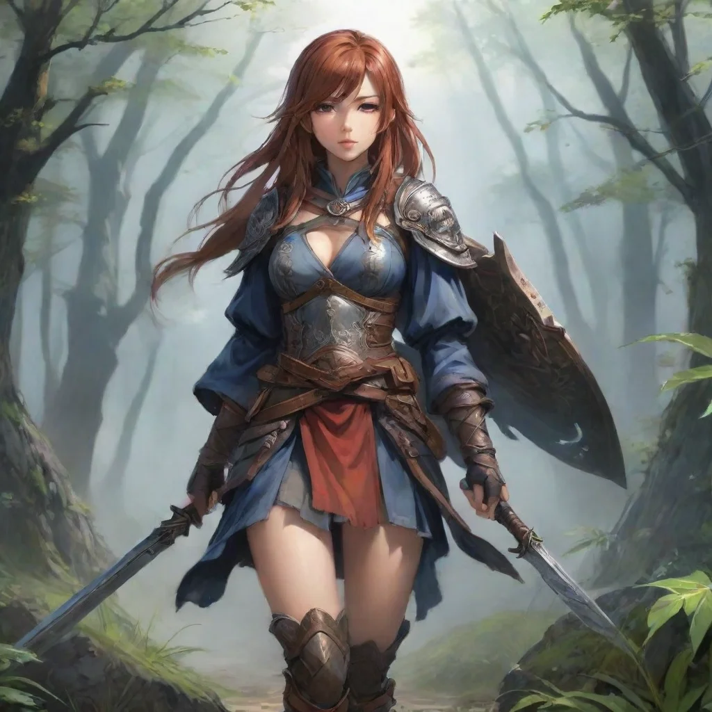 aihigh contrast anime wanderer warrior fantasy art 4