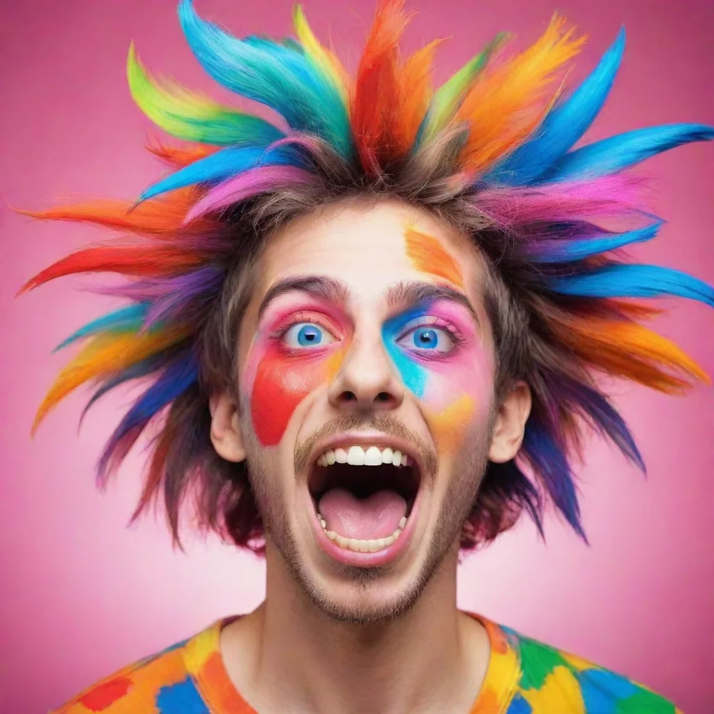 high contrast colorful crazy profile picture 4