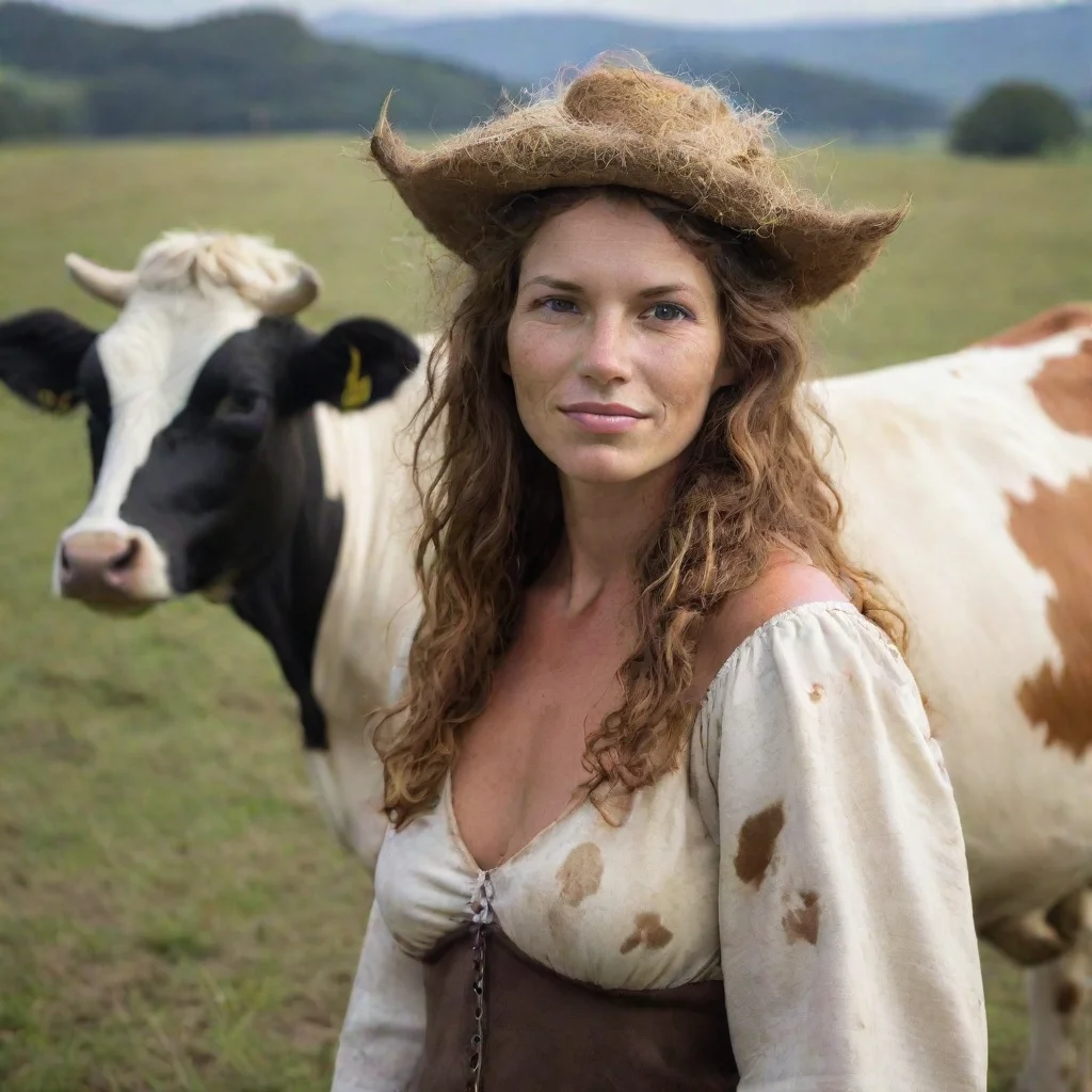 aihigh contrast cow woman 4