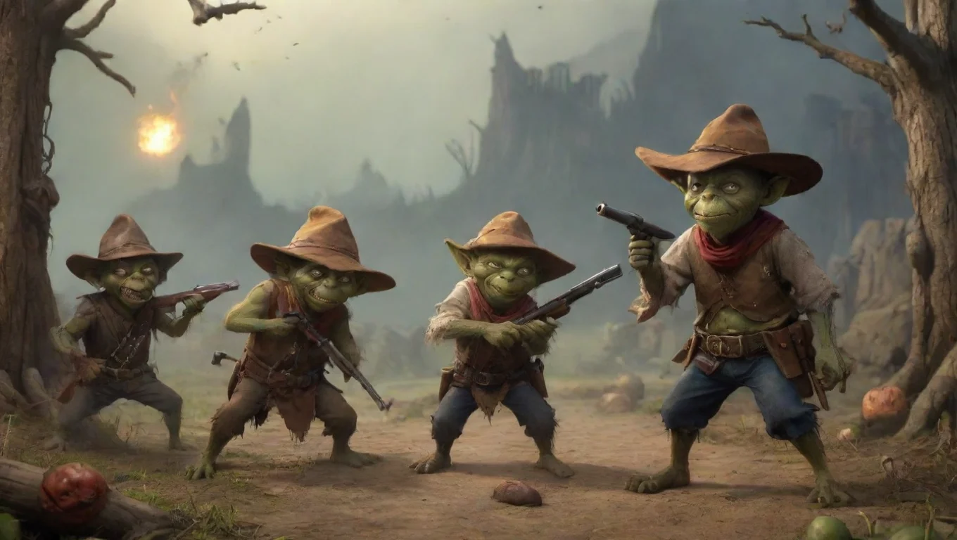 aihigh contrast cowboys shooting goblins hd 4 widescreen
