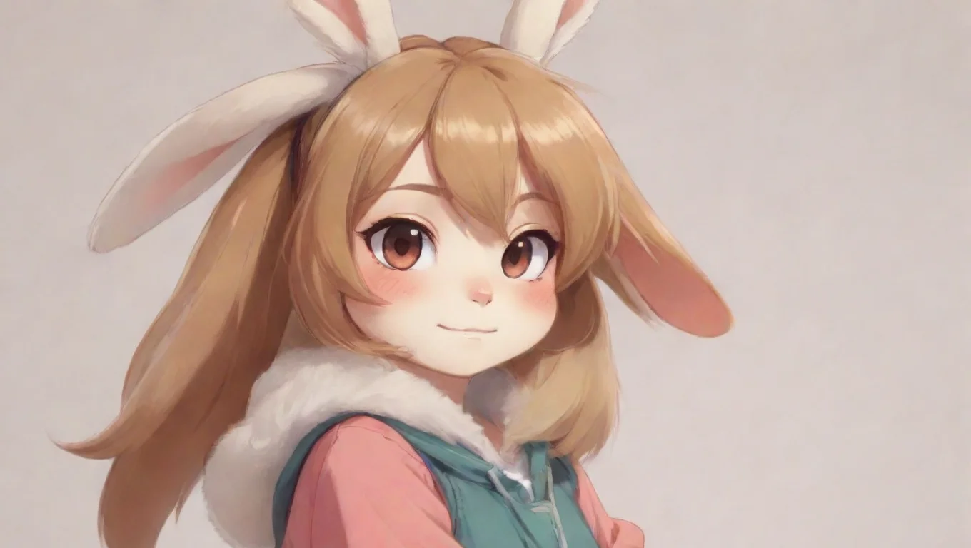 aihigh contrast cute anthro furry tomboy rabbit woman who loves humans cartoon anime style 4 widescreen