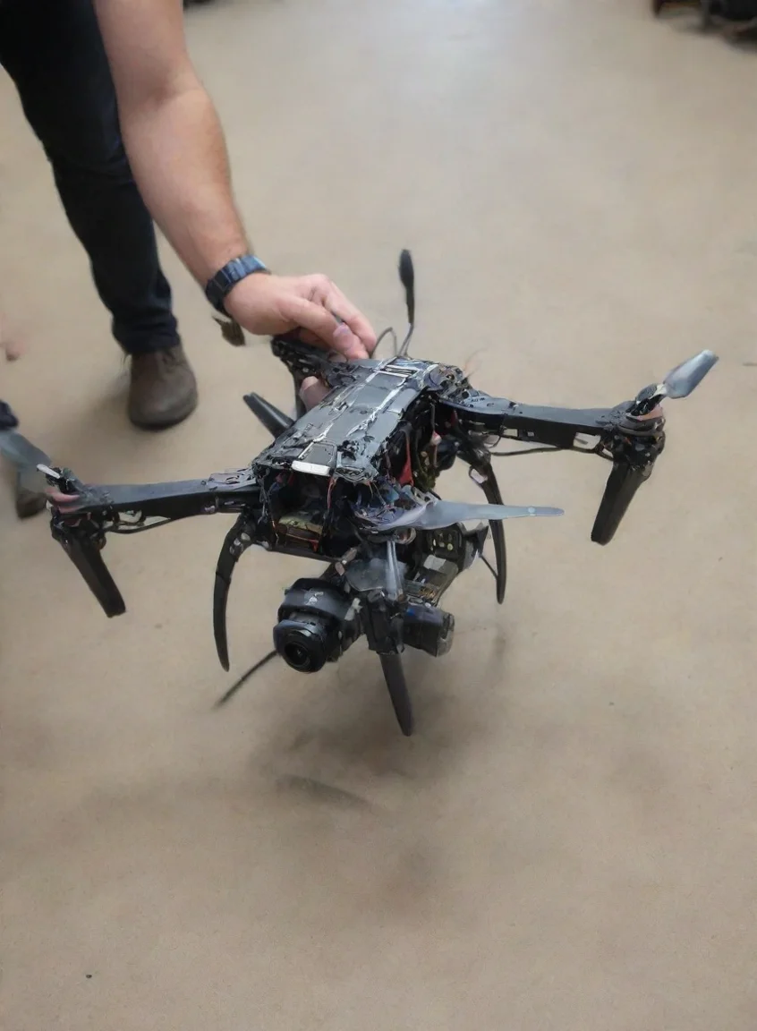 aihigh contrast dismantling drone j of biting robotic drones 4 portrait43