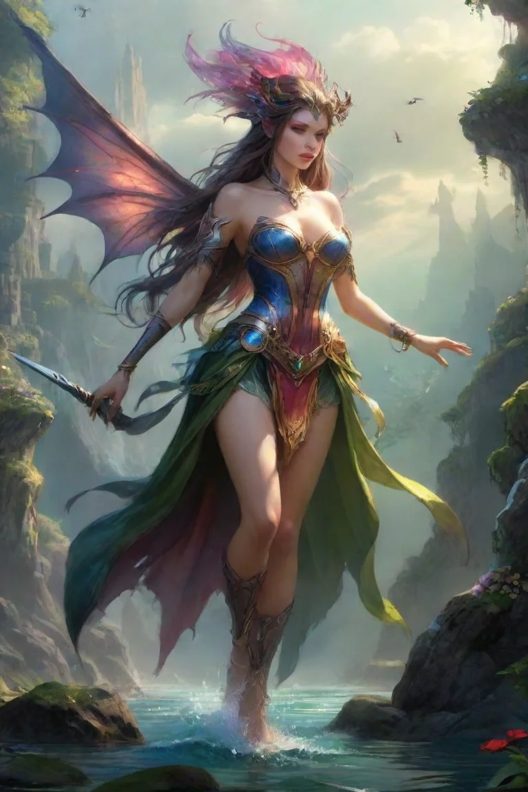 high contrast fantasy art 4 portrait