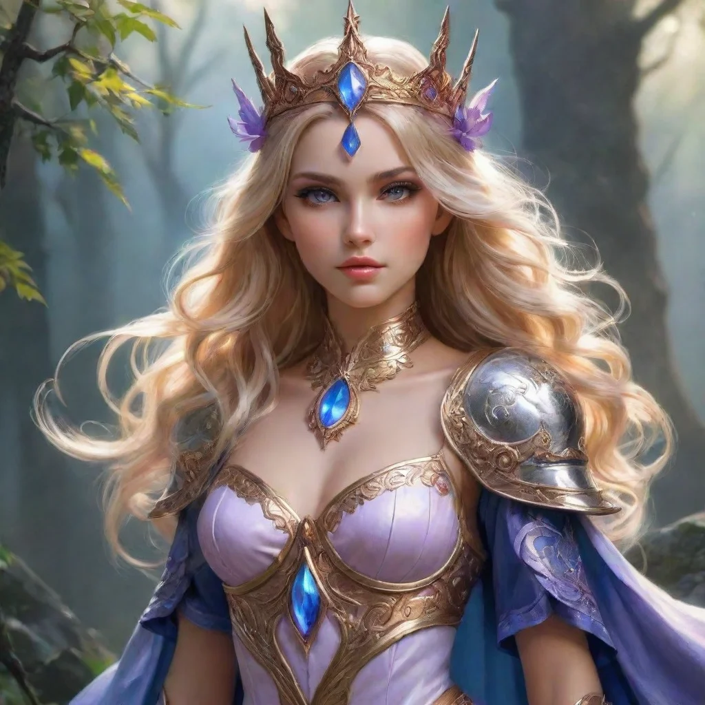 aihigh contrast fantasy art warrior sweet princess mage majestic feminine beauty grace 4