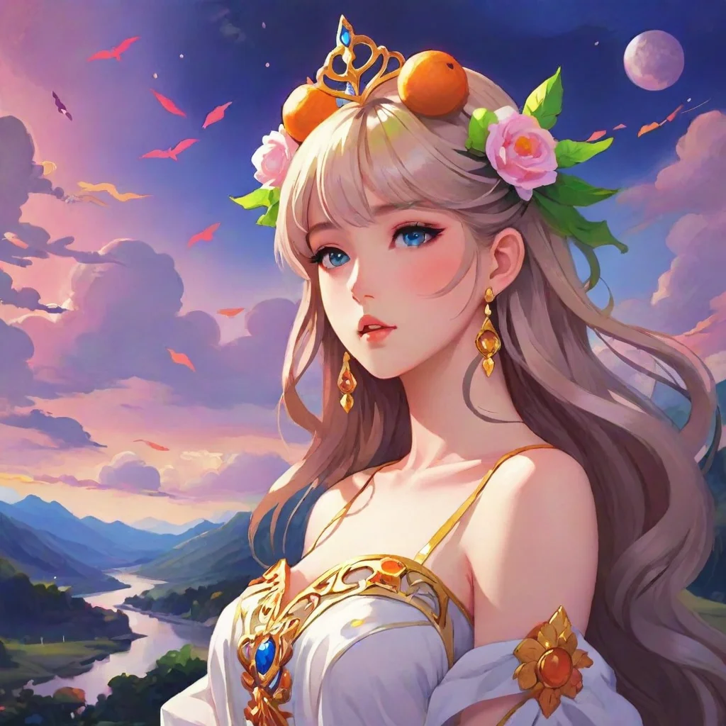 aihigh contrast fantasy sweet fauvist god beauty grace anime cool neutral colors hd epic environment 4