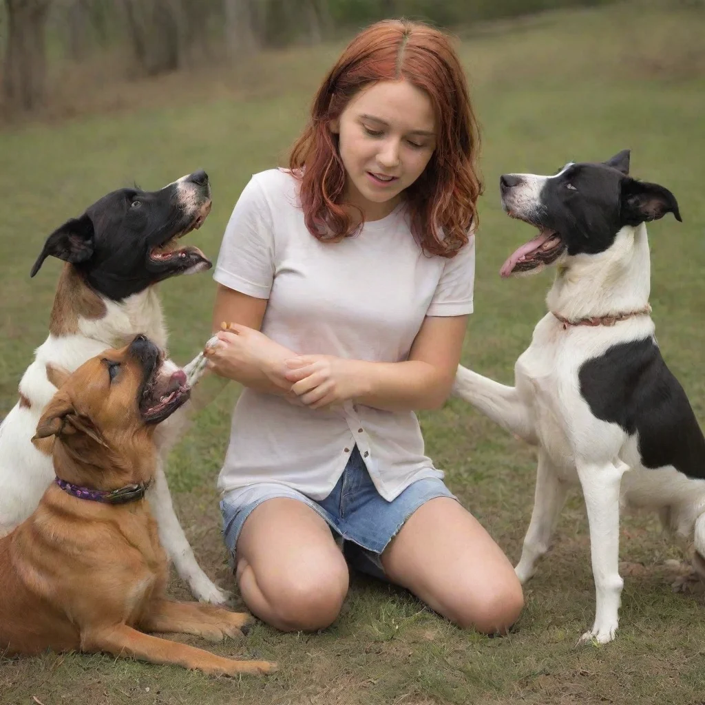 high contrast girl getting knotted by dogs 4