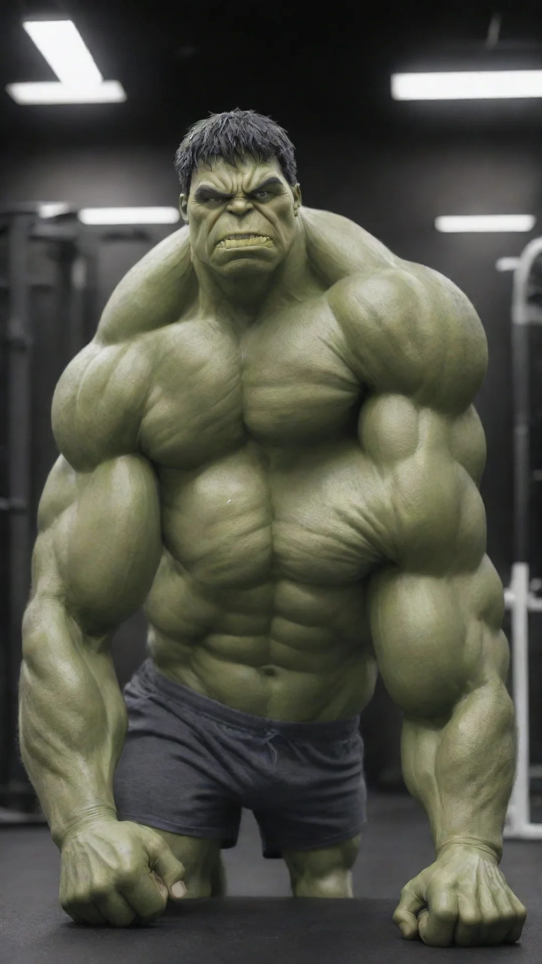 aihigh contrast hulk with white lable product and background moody gym 4 hdtall