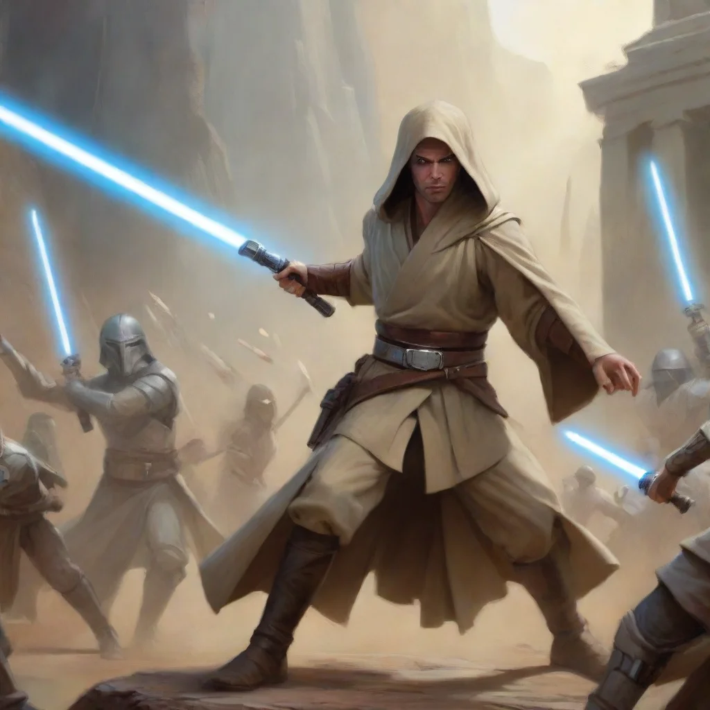 aihigh contrast jedi guardian leading a battle 4