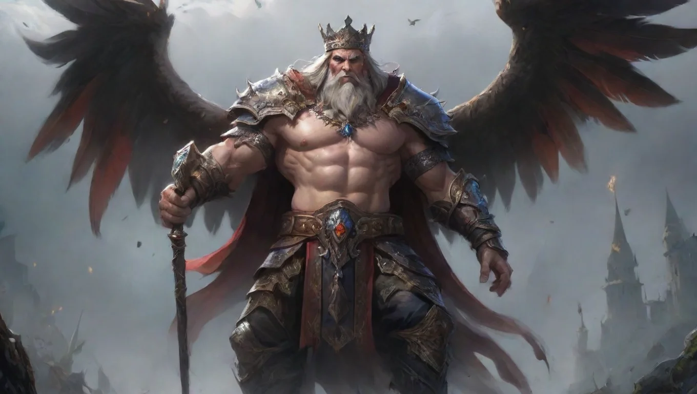 aihigh contrast king carried by strong character artstation stunning fantasy art final fantasycore 4 widescreen
