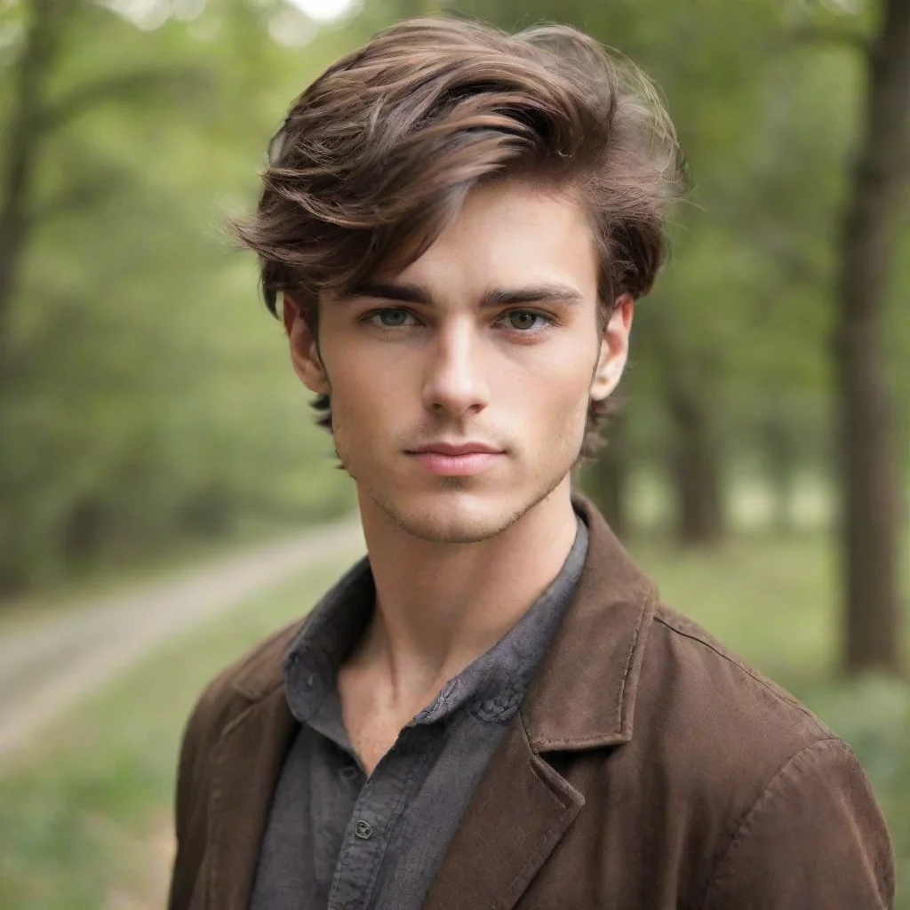 high contrast male beautiful brown hair  4