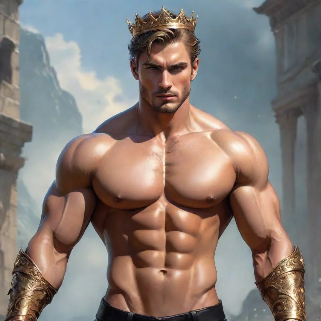 aihigh contrast masculine fantasy art handsome king stunning hd aesthetic abs 4