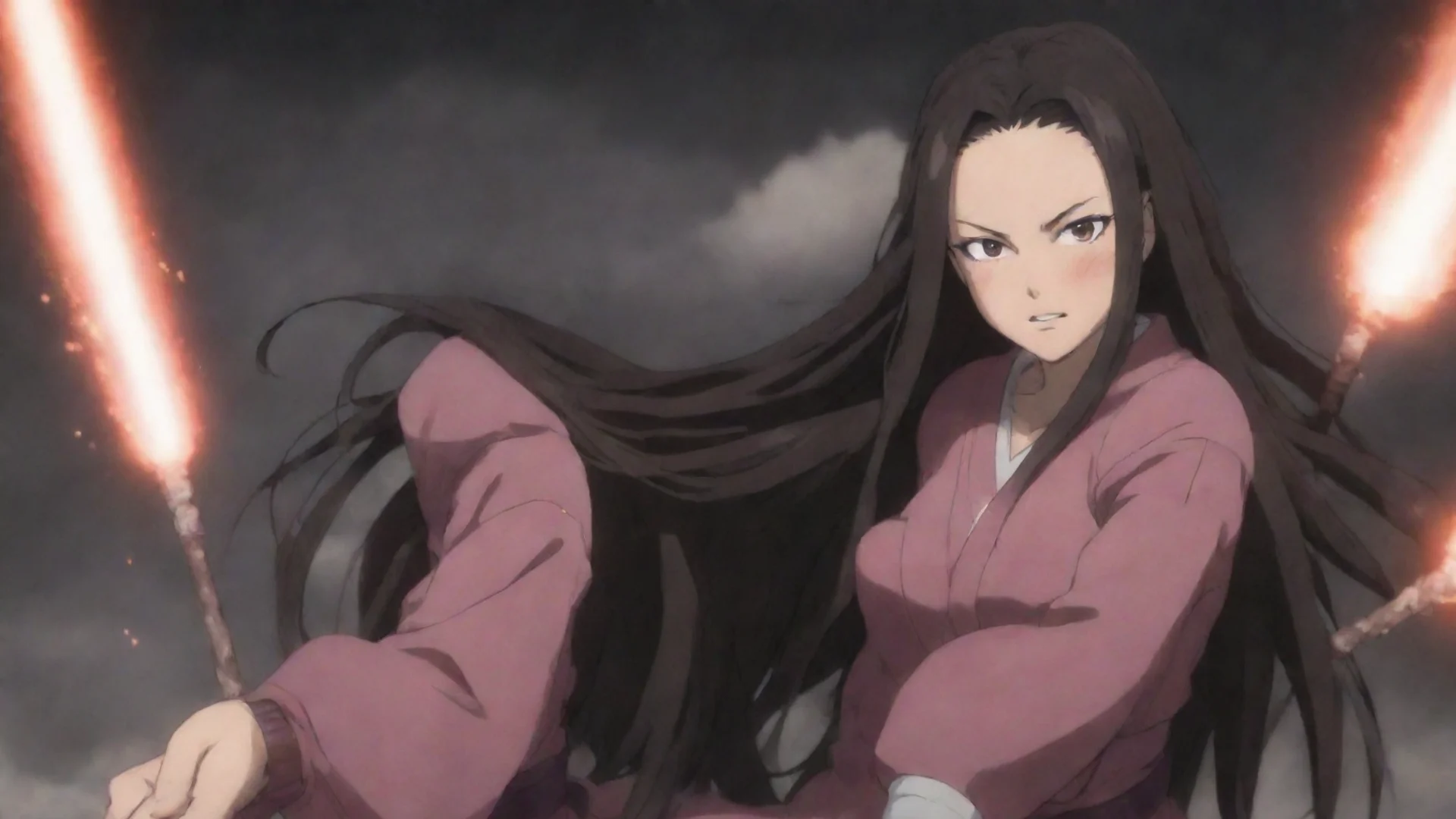 aihigh contrast nezuko is nuke 4 hdwidescreen