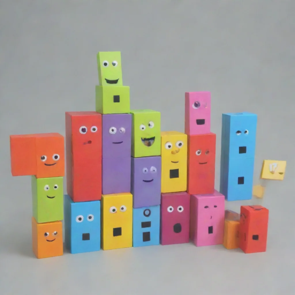 high contrast numberblocks 4