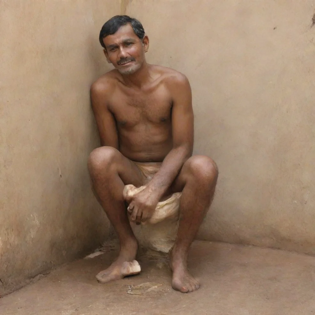high contrast pooing man from india 4