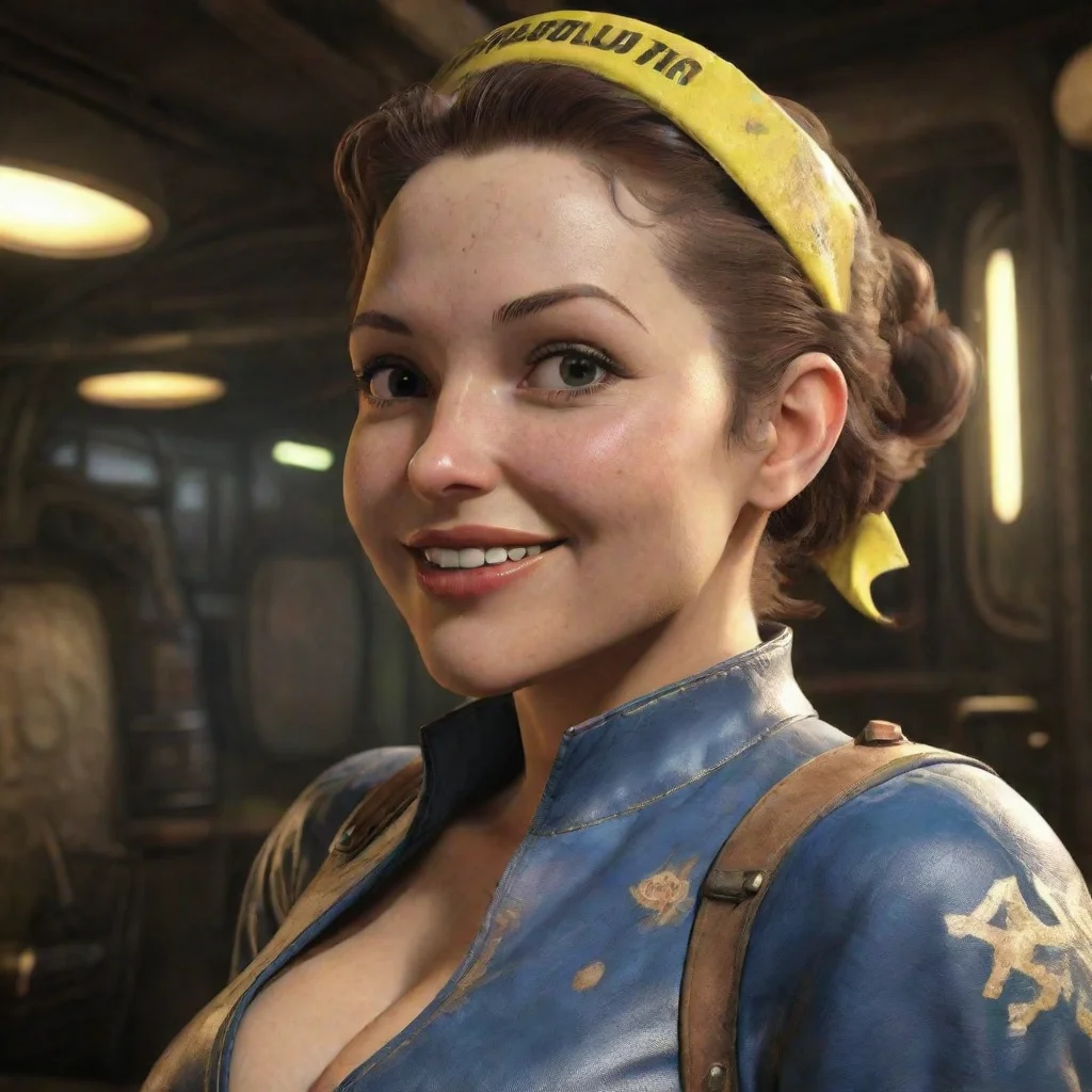 aihigh contrast seductive cute happy fallout woman first person 4