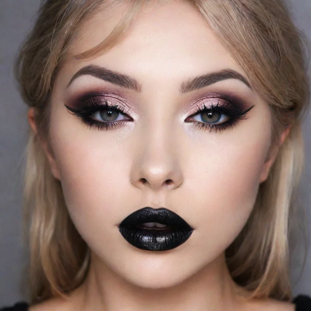 aihigh contrast seductive feminine black lipstick 4