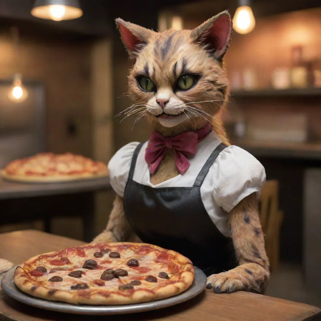 aihigh contrast seductive scary feminine cat animatronic pizzeria nighttime freddys 4