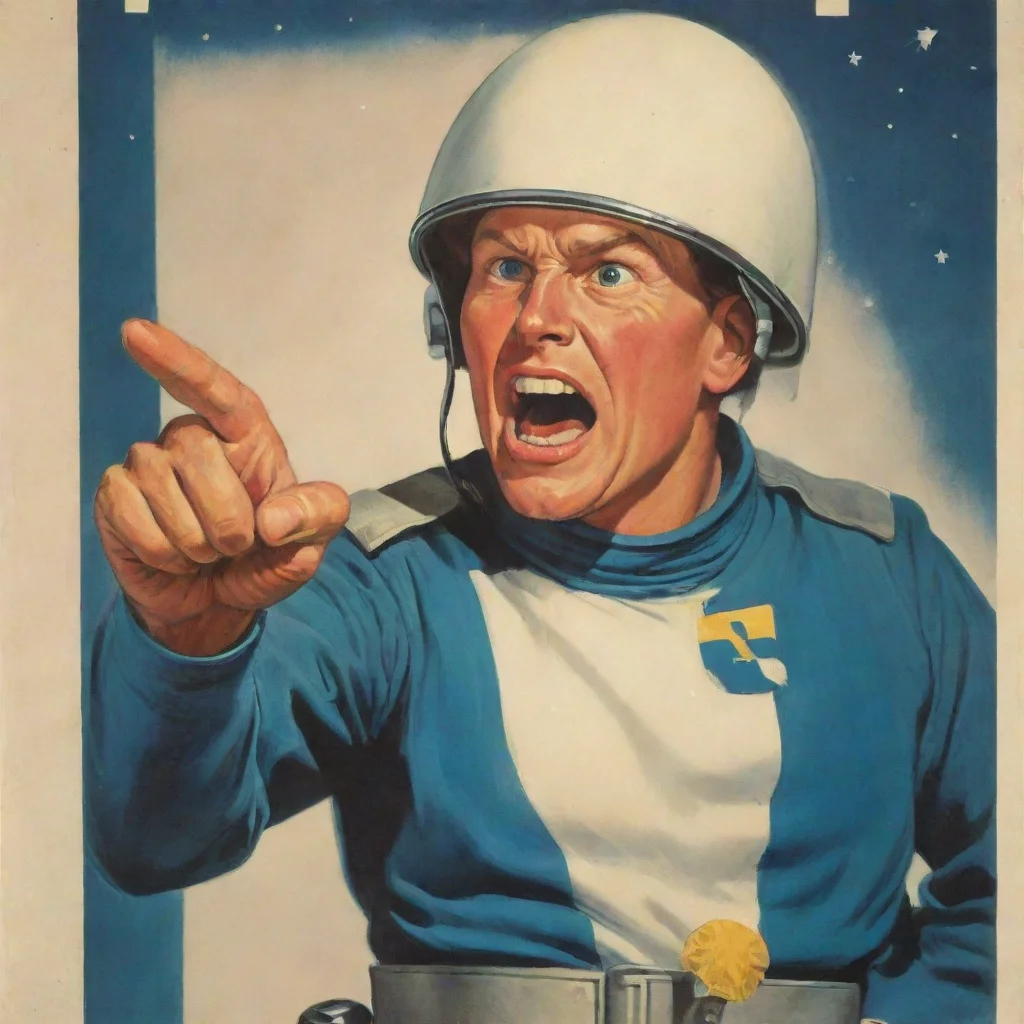 aihigh contrast swedish space soldier yelling pointing at viewer cartoon propaganda poster hd 4