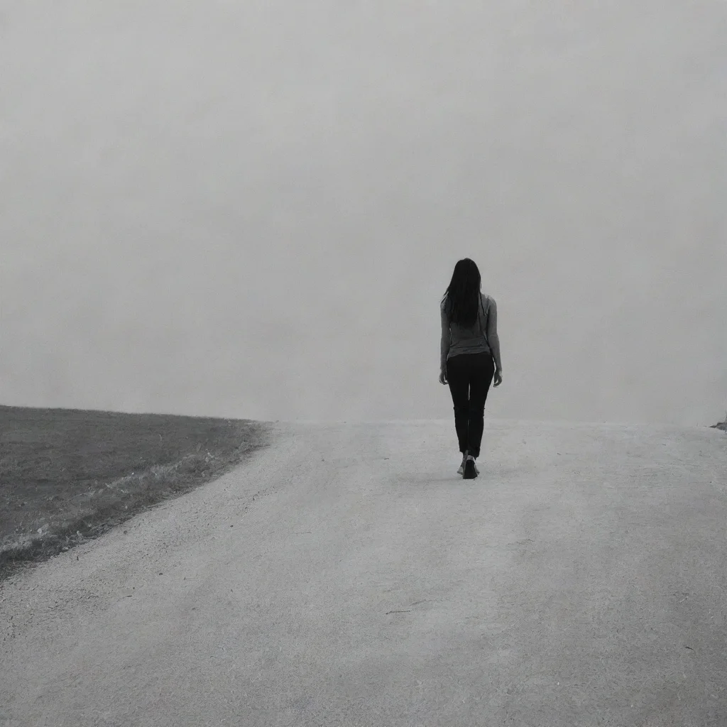 high contrast woman walking 4