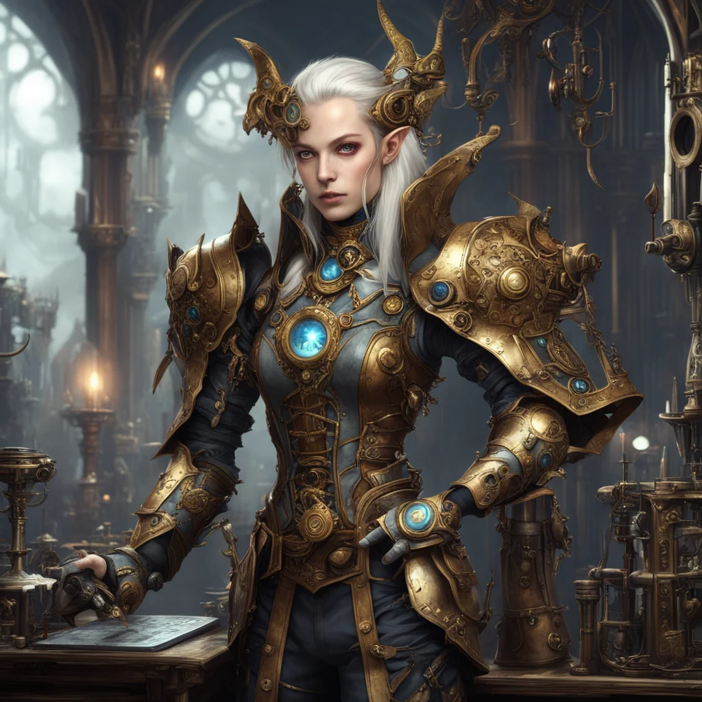 aihigh elf digital world computerscience steampunk confident engaging wow artstation art 3