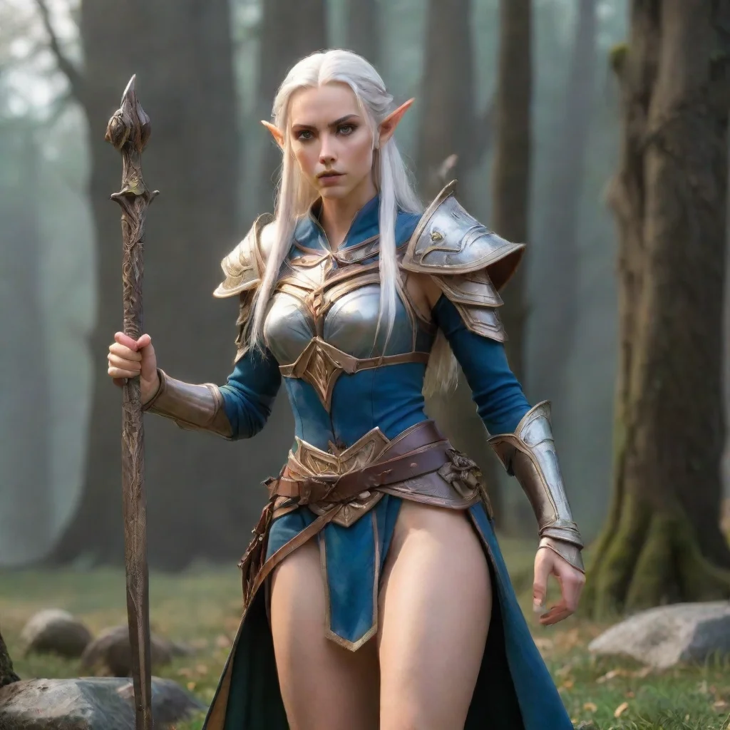 high elf female bows down