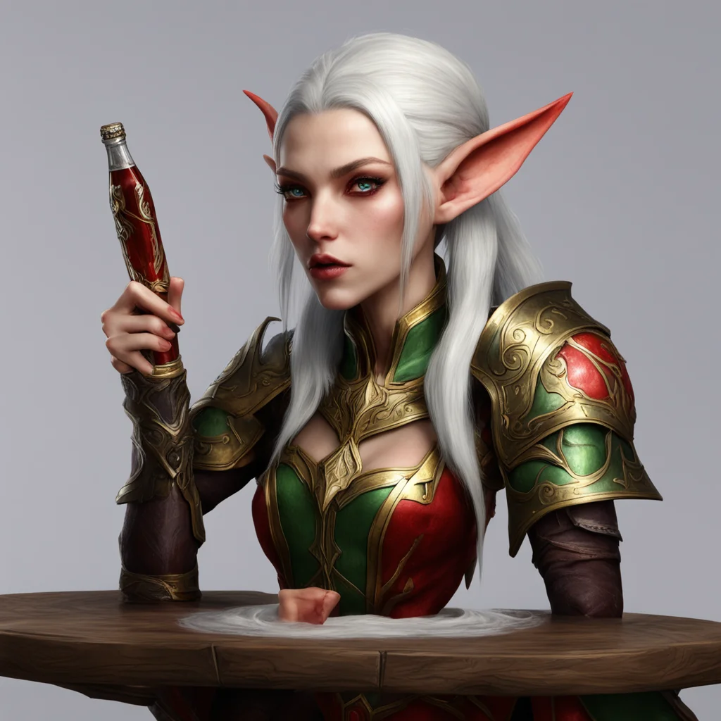 aihigh elf female drinking cola amazing awesome portrait 2