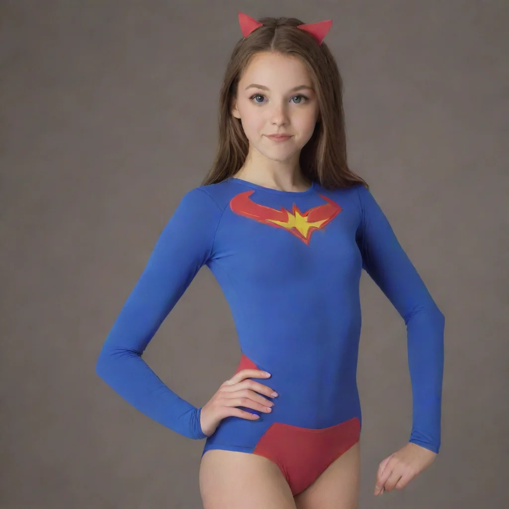 aihigh school girl in leotard superhero called rino girl