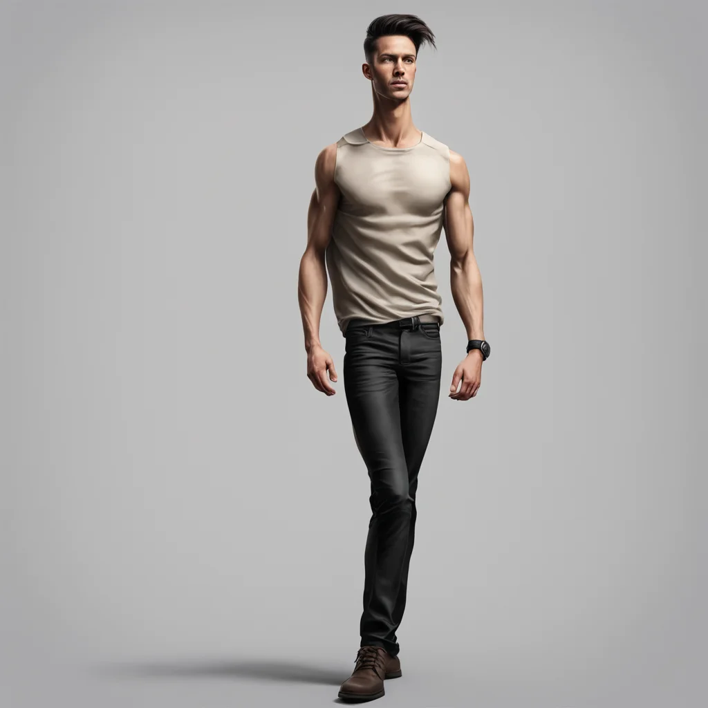 high tall human arts style realistic 