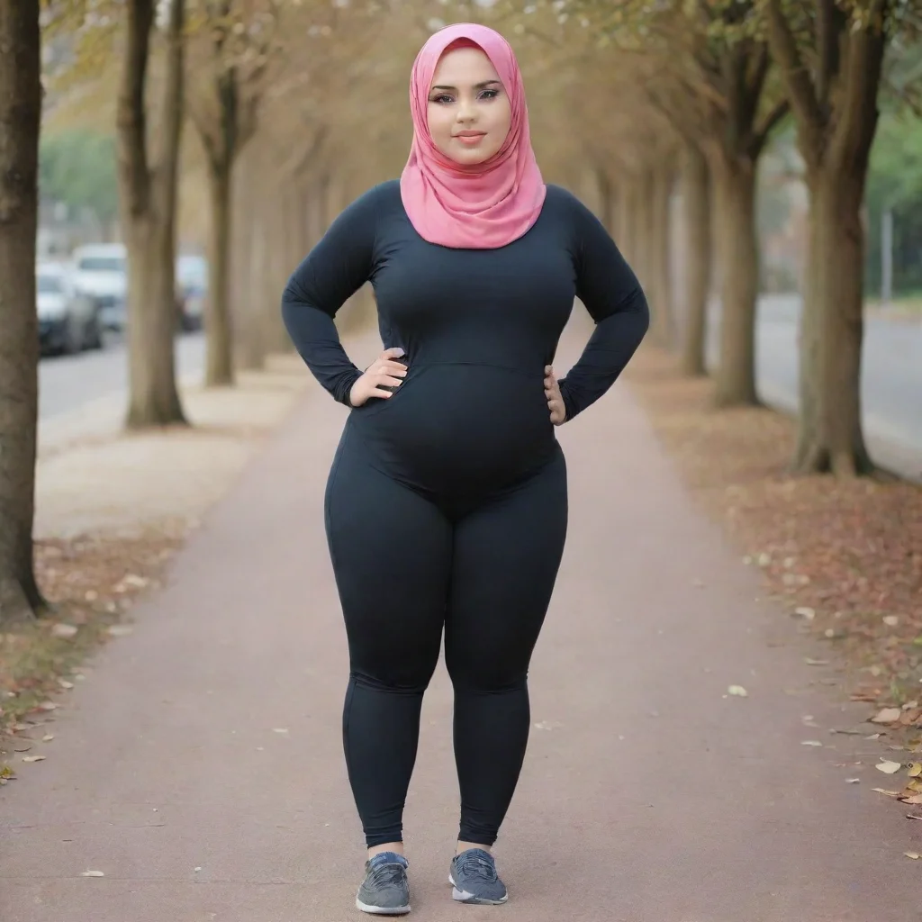 hijab plump leggins