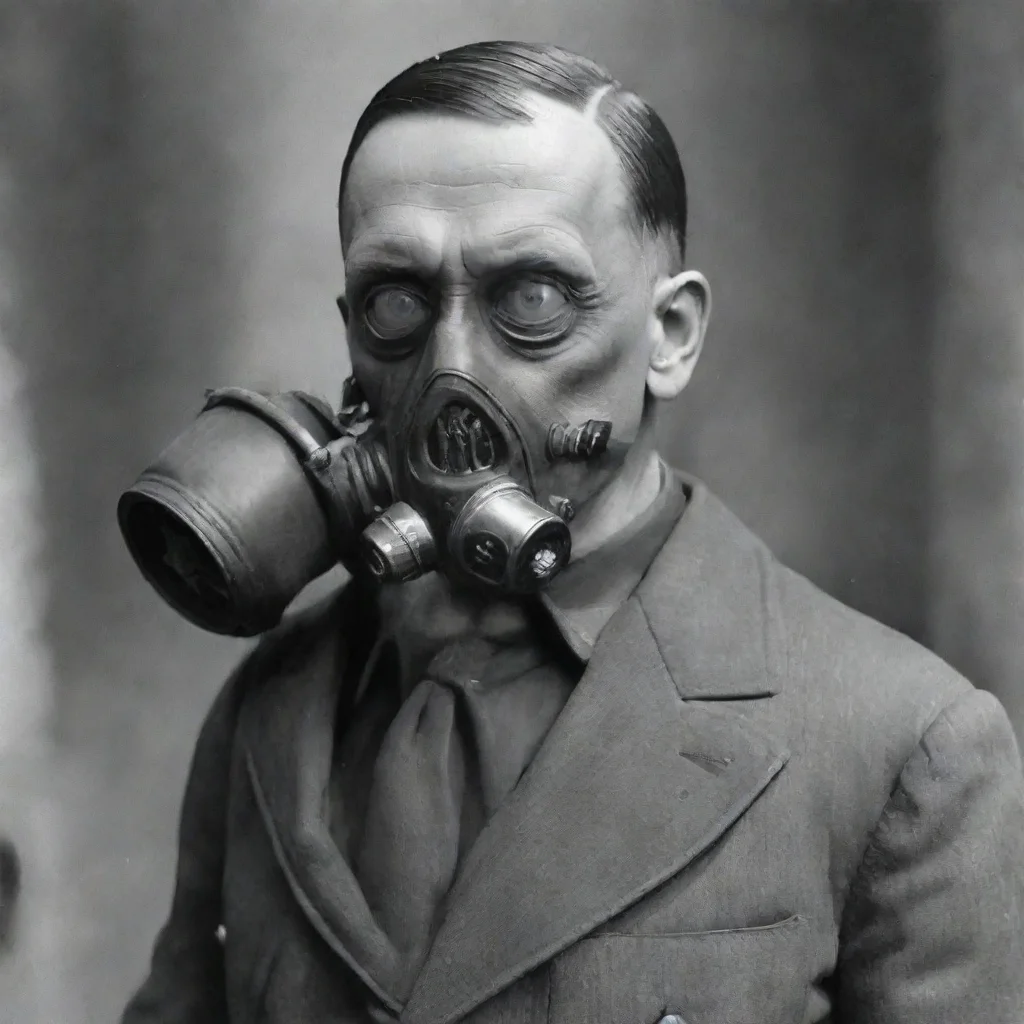 aihitler frankenstein with gas mask