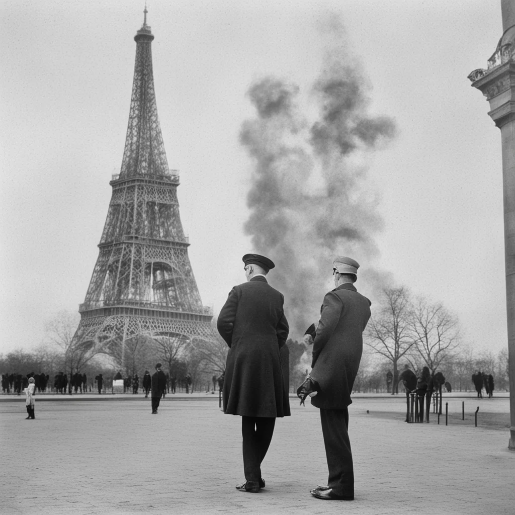 aihitler next to paris tower  confident engaging wow artstation art 3