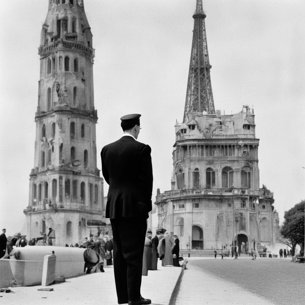 aihitler next to paris tower 