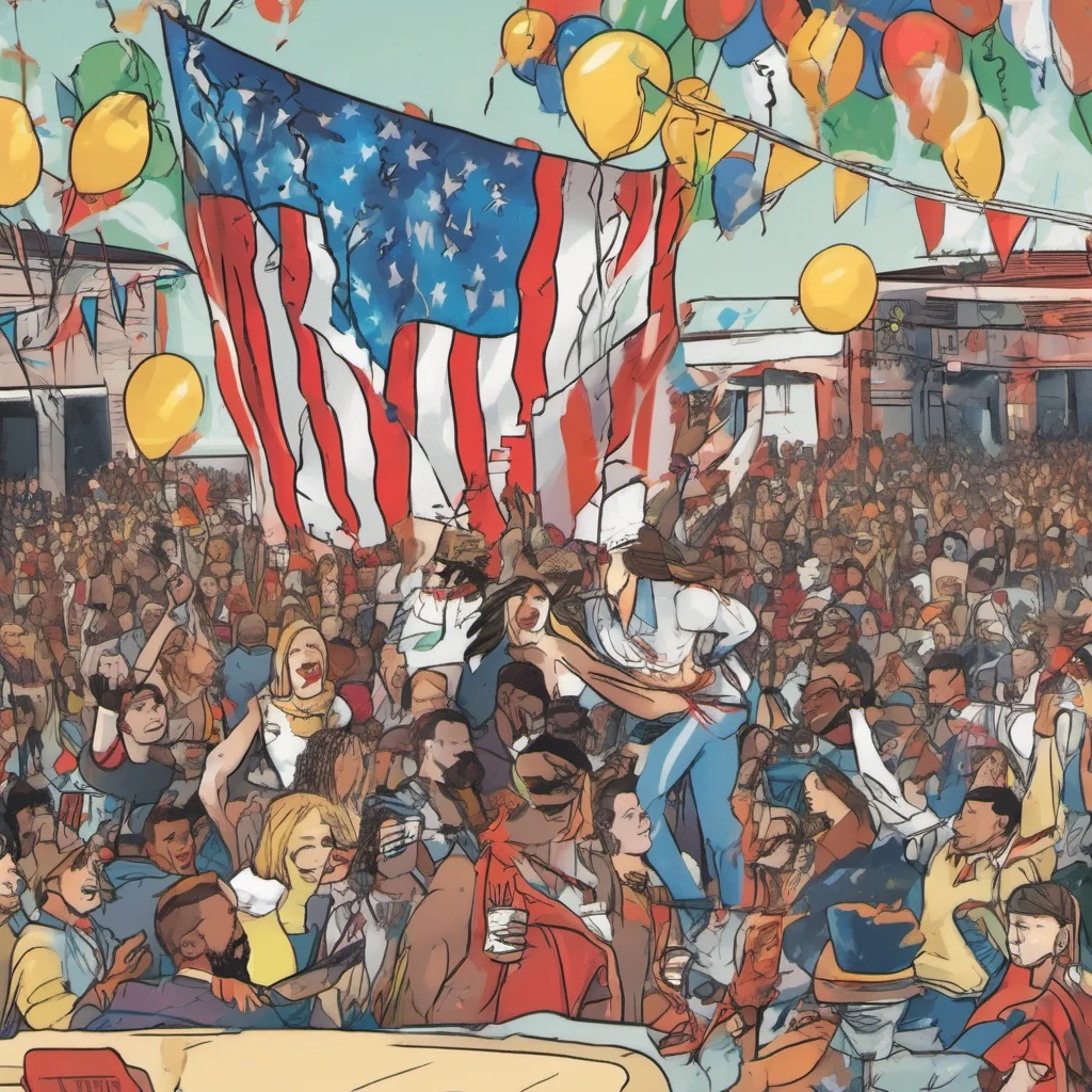 homecoming poster with the theme party in the usa drawn by a bad artist good looking trending fantastic 1