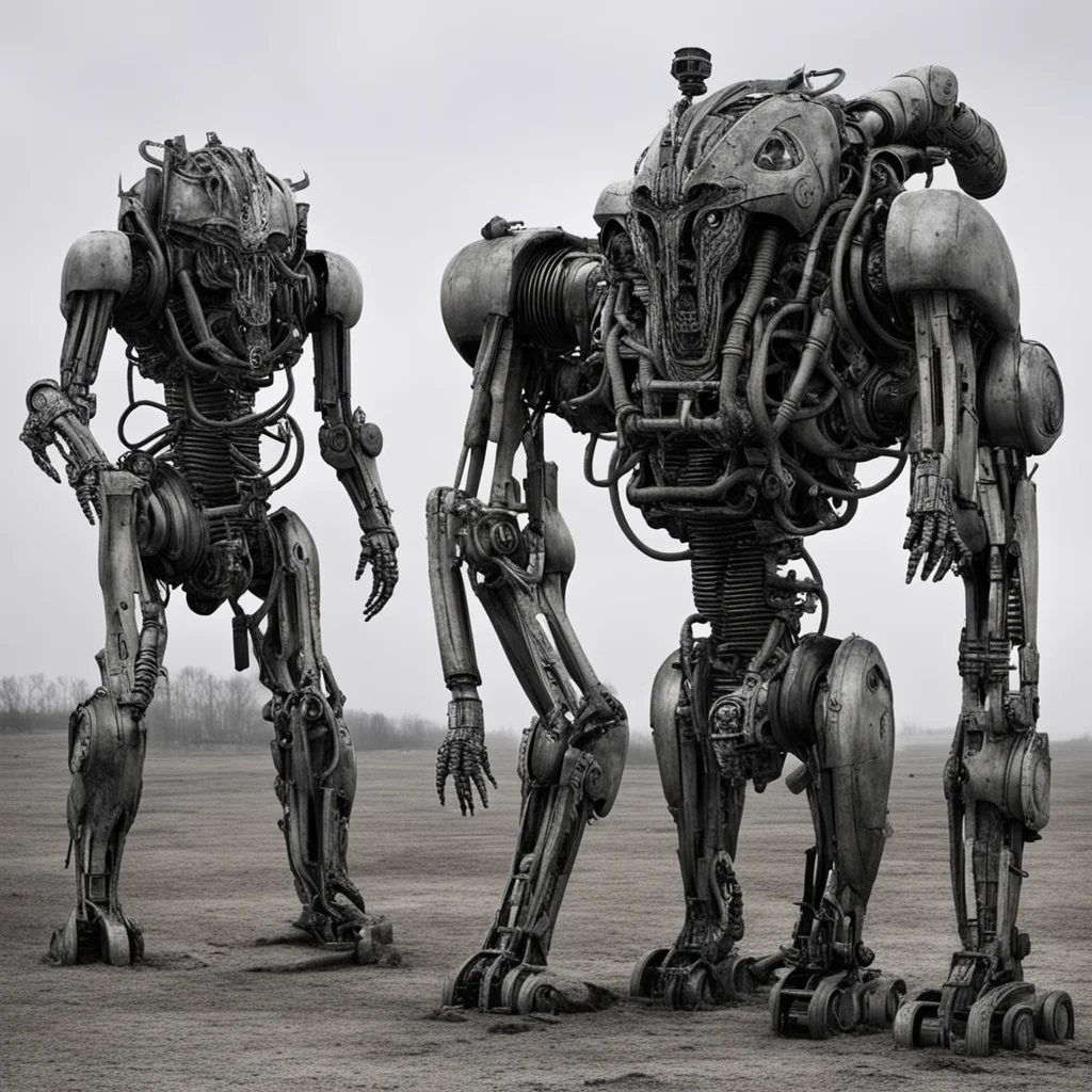 aihorrifying giger bio mechanical monster robots made with ww2 german aircrafts
