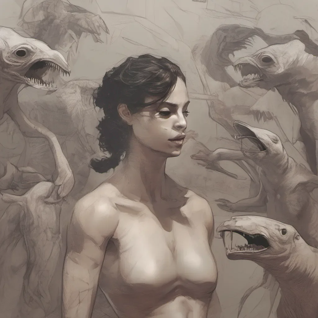 human female practicing bestialities confident engaging wow artstation art 3